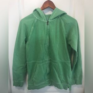 Cyat & Jack Boys Full Zip Recycled♻️Plastic Green Hooded Sweatshirt Size L 14-16